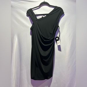 Nine West Asymmetric black cocktail dress